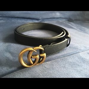SOLD! Gucci Double G Leather Belt 70cm